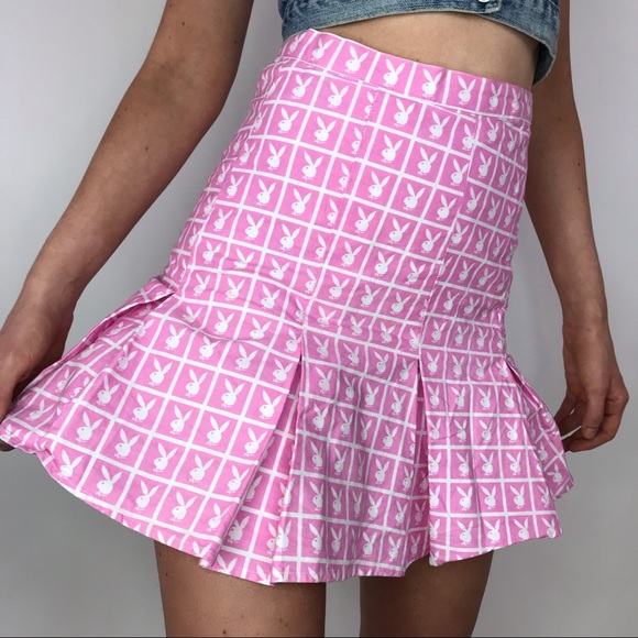 PLAYBOY Dresses & Skirts - Playboy x Joyrich Pink monogram skirt